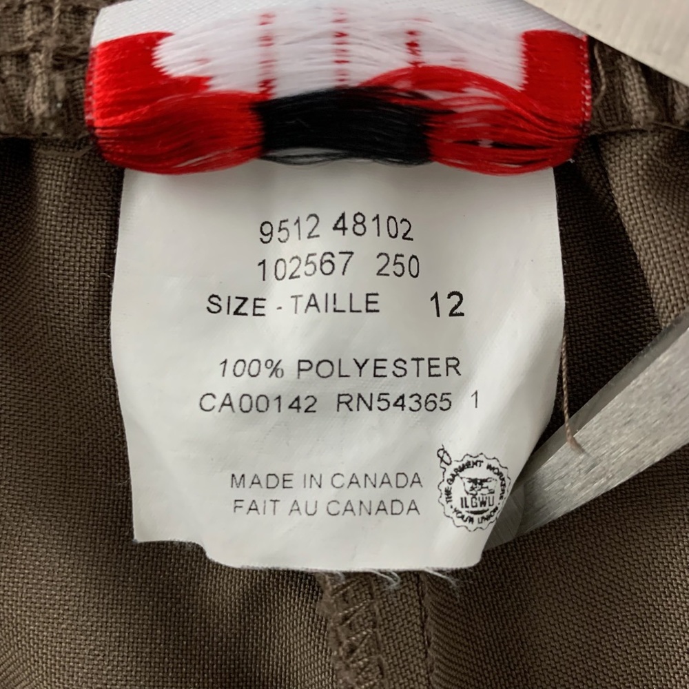 Vintage 90s Union Made Alia Canada Pocket Taupe Elastic High Waist Trous… - Picture 4 of 14